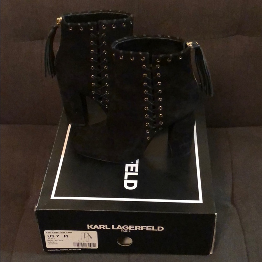 Karl Lagerfeld Sylvia Side Stitched Bootie